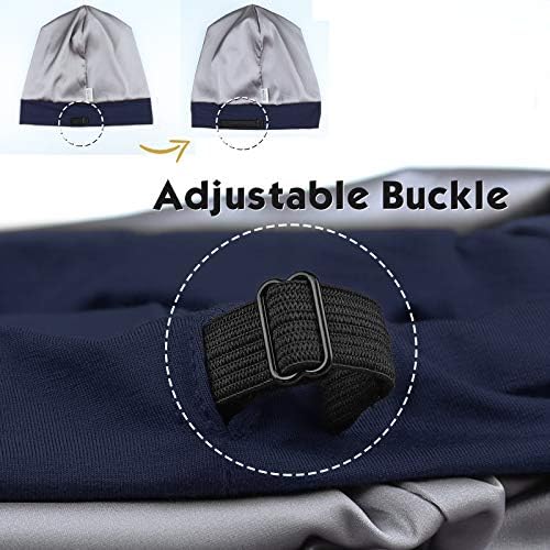 FocusCare Satin Lined Sleep Slouchy Cap Curly Girl Slap Headwear Gifts for Frizzy Hair Women