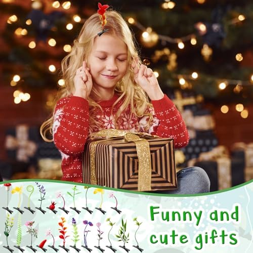 100 Pieces Bean Sprout Hair Clips,Mixed Style Plant Hairpins,Funny Plant Hairpins Hair Accessories for Women,Girls,Kids,Home Party,School