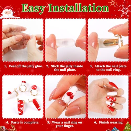 20Pcs Wudu Nail Rings, Reusable Nail Rings with 120Pcs Adhesive Nail Tabs, Size Adjustable Detachable Nail Rings for Halal Nail, Muslim Wearing Manicure Nails(Gold, Silver)