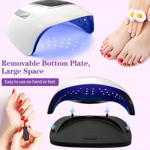320W UV LED Nail Lamp, Professional UV Nail Dryer Light for Gel Nails with 72 Beads, Fast Curing Gel Polish Lamp Auto Sensor 4 Timer Setting Portable Nail Art Drying Tools for Fingernail/Toenail