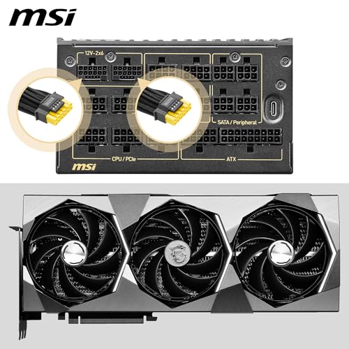 MSI MEG Ai1600T PCIE5 ATX 3.1 Gaming Power Supply - Full Modular - 80 Plus Titanium Certified 1600W - 100% Japanese 105°C Capacitors - ATX PSU - 12 Year Warranty