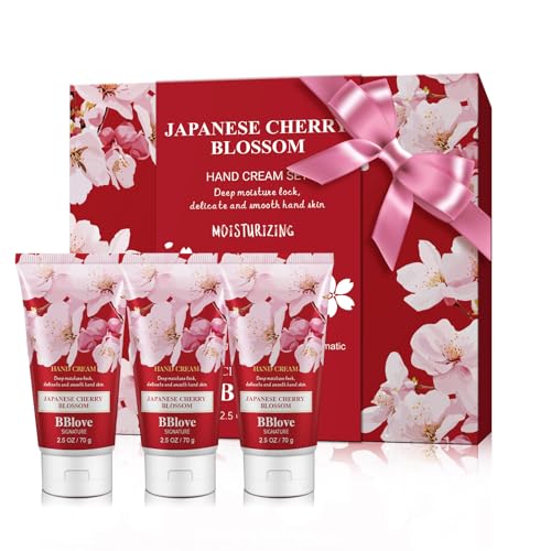 Hand & Body Cream Gift Set, Hand Lotion Set Deeply Moisturizing for Rough Hands, Best Gift Ideas for Women,Travel Size, Japanese Cherry Blossom