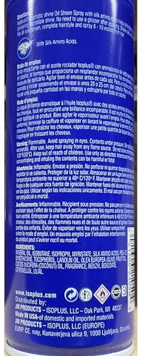 Isoplus Oil Sheen Regular Conditioning Hair Spray, 7 Oz