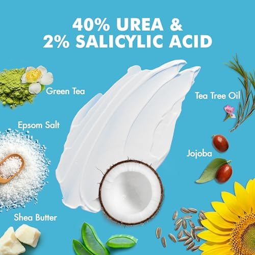 Ebanel Set of Professional Callus Remover for Feet, and Urea Cream 40% Plus Salicylic Acid 2%, Heel Foot Callus Remover Gel Exfoliator Dead Skin Cuticle Removal Toenail Softener Keratolytic Pedicure