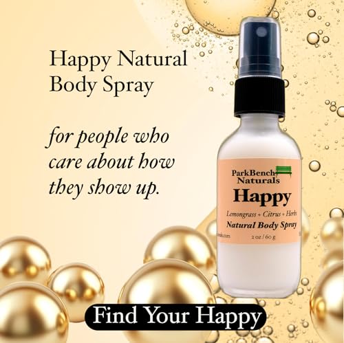 Happy Aromatherapy Body Spray – Bright, Citrusy & Uplifting with essential oils of Lemongrass + Citrus + Herbs
