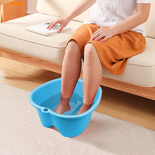 2 Pcs Foot Soaking Bath Basin - Large Foot Soaking Tub Foot Bath Spa Wash Basin Foot Bucket Foot Soaking Tub Feet at Home (Purple/Blue)