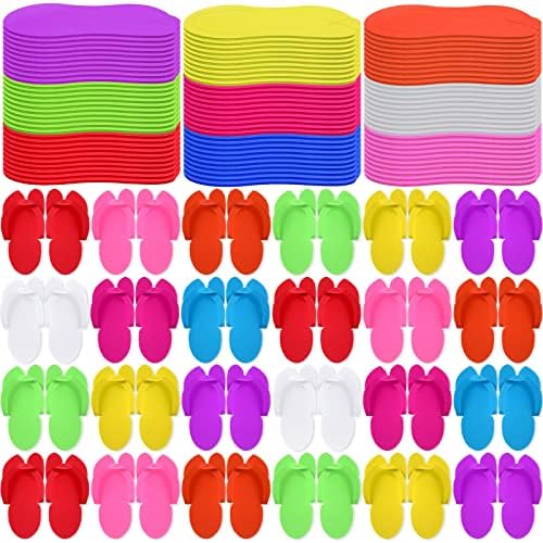 JaGely 90 Pairs Disposable Pedicure Slippers Bulk, Pedicure Flip Flops Disposable Anti Slip EVA Foam Spa Slippers Sandals for Guests Women Girls Kids Foot Bath Nail Salon Party Supplies