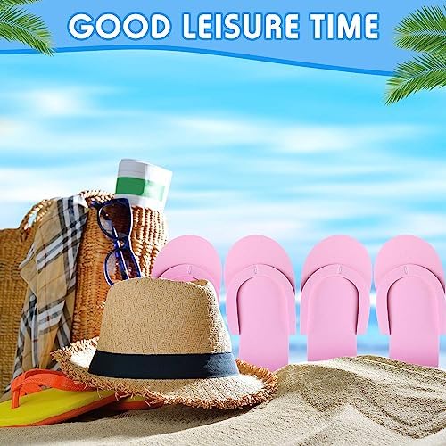 JenPen 60 Pairs Disposable Pedicure Slippers Foam Flip Flops Disposable Flip Flops Multi Color Foldable Pedicure Slippers for Guests Salon Spa Hotel Women