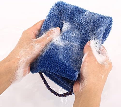3 PCS African Exfoliating Net,African Net Sponge,Exfoliating Body Scrubber Back Scrubber for Shower,Exfoliating Washcloth African Net Bath Sponge Exfoliating Net for Men Women Daily Shower Bathing