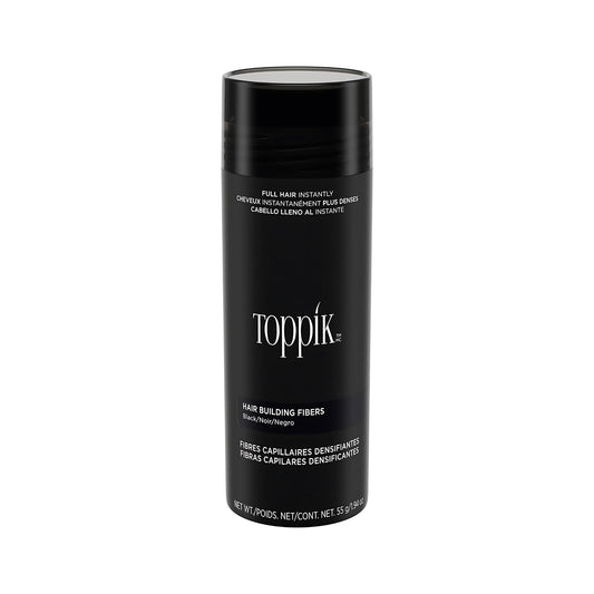 Toppik Hair Building Fibers, Black, 55g | Fill In Fine or Thinning Hair | Instantly Thicker, Fuller Looking Hair | 9 Shades for Men & Women.