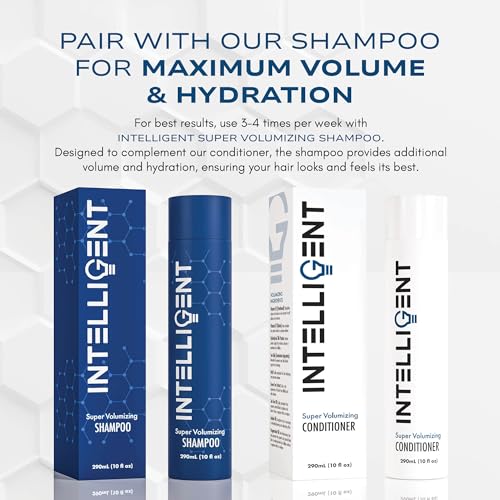 Intelligent Super Volumizing Hair Loss Conditioner - Strengthens Weakened Hair and Maximizes Volume | All Hair Types for Men and Women | 10 fl oz (290 ml)