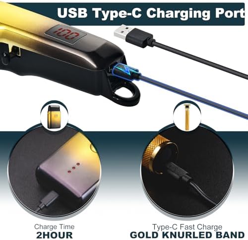 Hair Clippers Set for Men,Hair Clipper Trimmer with LED Display, Professional Cordless Hair Clipper Shaver Beard Trimmer, Hair Cutting Machine for Men, Holiday Gift for Him Father's Day Gift