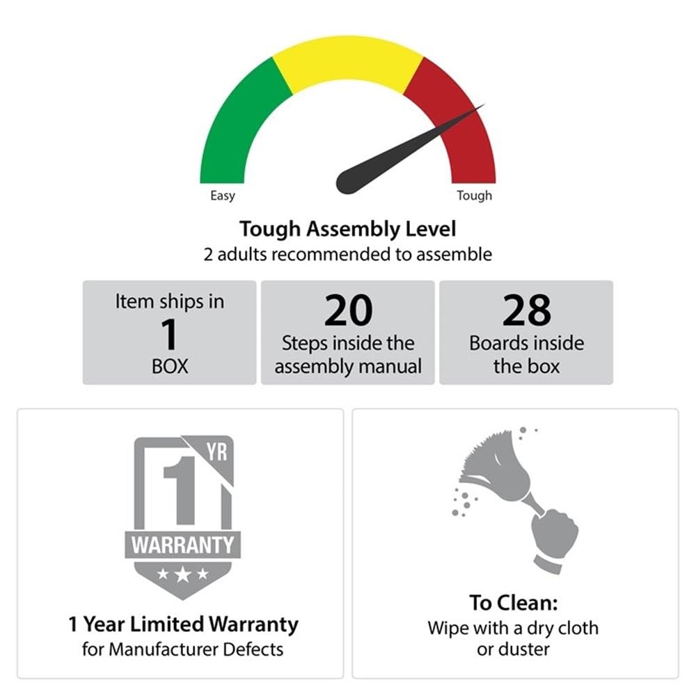 Novogratz Waverly 64 Inch Electric Fireplace with Mantel, Replaceable Fireplace Insert Heater, Remote Control, Timer, Color Changing Crystal Ember Flames, for Living Room or Bedroom, Navy