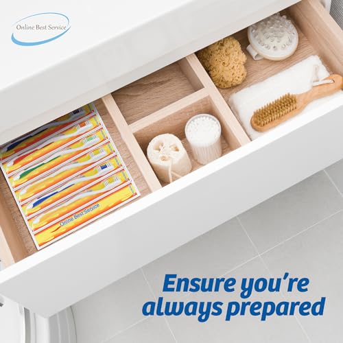 100 Pack Toothbrush Standard Classic Medium Soft Toothbrush Bulk Individually Wrapped