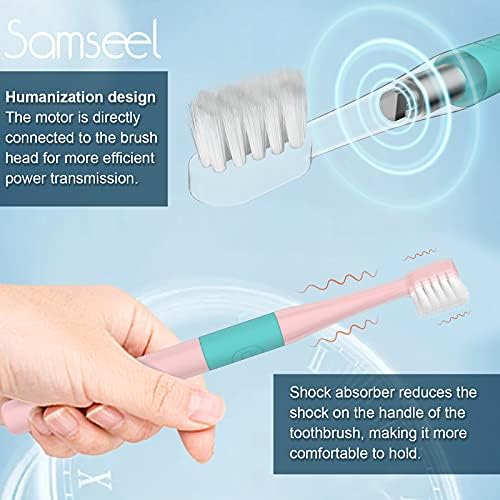 (2-Pack, White and Pink Sonic Electric Toothbrush Lasting for 90 Days Travel Essential Waterproof Portable Mini Design for Daily Oral Care Business Travelling and Holiday Use