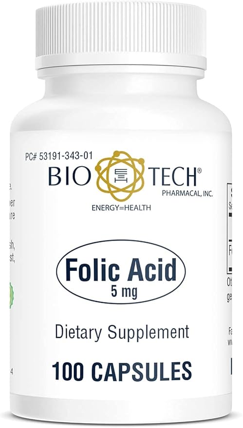 Bio-Tech Pharmacal Folic Acid (5mg, 100 Count)