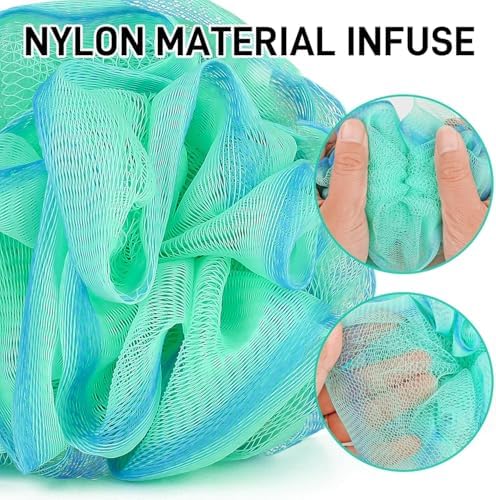 20 Pack Mini Shower Loofah Bath Sponge 20G, Soft Travel Size Nylon Mesh Puff for Body Wash, Loofah Shower Exfoliating Scrubber Pouf for Women and Men, Full Cleanse, Beauty Bathing Accessories
