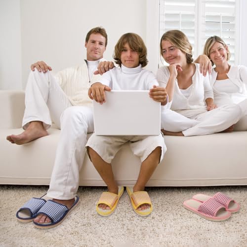 10 Pairs Washable House Slippers for Guests, Disposable Indoor Slipper with Thick Sole, Non Slip Open Toe Slipper, Spa Slipper Bulk for Home, Hotel, Bedroom, Travel, Unisex Universal Size