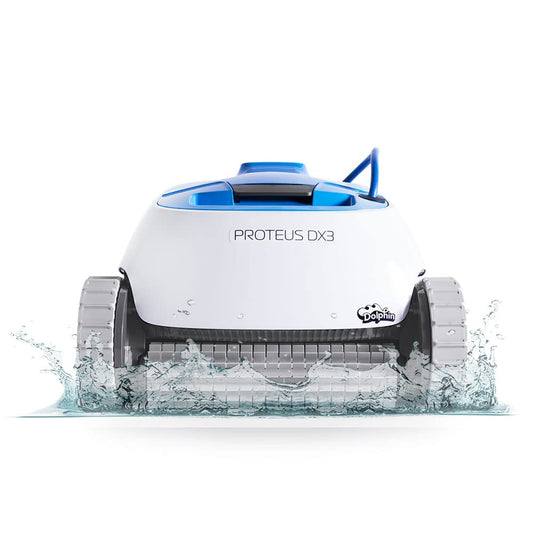 Dolphin Proteus DX3 Automaitc Robotic Pool Vacuum Cleaner, Wall Climbing, Active Scrubber Brush, Ideal for In-ground Pools up to 33 FT in Length