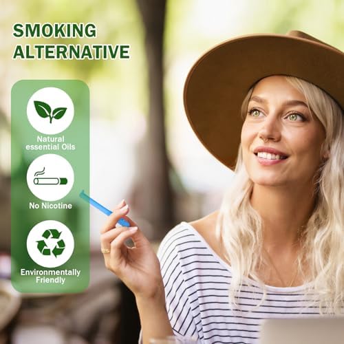 Chewable Breather Quit, Chewable Essential Oil Breath Stick, Breather Stick with Essential Oil for Aromatherapy on The Go Natural Focus (MIX-3PCS)