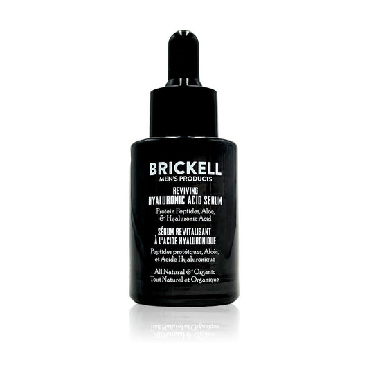 Brickell Men'S Anti Aging Hyaluronic Acid Serum For Face, Reviving Day Serum For Men, Natural And Organic Face Serum With Protei