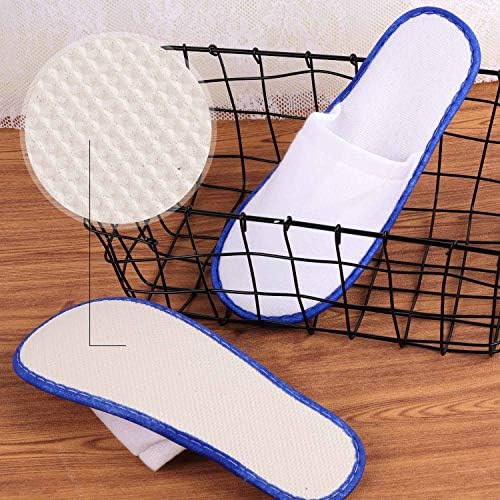 24 Pairs Spa Slippers Flip Flops Disposable Slippers for Hotel Guests Women Men Closed Toe Super Comfort White