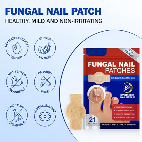 42pcs Toenail Fungus Treatment Extra Strength,Nail Patches for Nail Treatment Overnight,Nail Repair for Damaged Nails Care