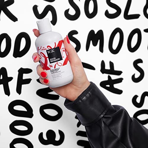IGK GOOD BEHAVIOR Ultra Smooth Conditioner | Frizz Control + Hydrates + Shine | Vegan + Cruelty Free |