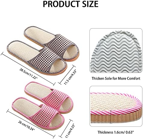 10 Pairs Washable House Slippers for Guests,Disposable Slippers for Guests,Breathable Open Toe Indoor Slipper,Spa Slipper for Guests,Home,Bedroom,Hotel,Travel,Unisex Universal Size(6 Large Size+4