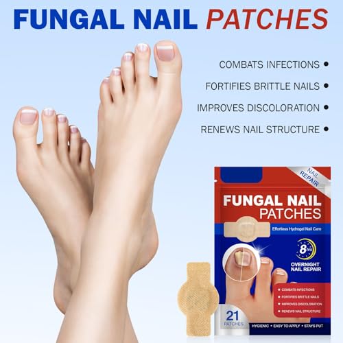 2Pack Fungal Nail Patches, Nail Fungus Patches for Toenail, Fingernail Fungus Treatment,Overnight Toe Nail Treatments for Damaged Nails Ingrown Toenail Foot Nails Repair and Care