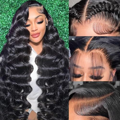 28 INCH 13x6 Lace Front Wigs Human Hair Body Wave Lace Front Wigs Human Hair Pre Plucked With Baby Hair Glueless Wigs For Women Hd Lace Front Wigs 180% Density