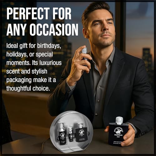 Beverly Hills Polo Club Men's 3 Piece Cologne Gift Set in Collectable Tin Eau De Toilettes After Shave BHPC (Sexy)