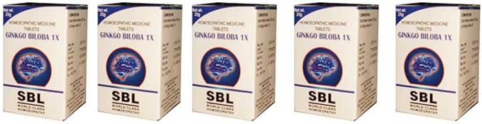 Ginkgo Biloba 1x Tablets SBL Homeopathy - 25g (Pack of 5)