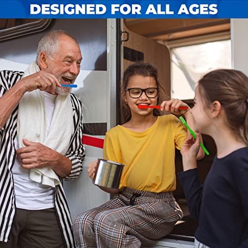 36 Pack Disposable Toothbrushes with Toothpaste, Built In - Prepasted Toothbrushes Individually Wrapped | Single Use Waterless Tooth Brush with Soft Bristles for Airbnb, Hotel, Camping, Travel