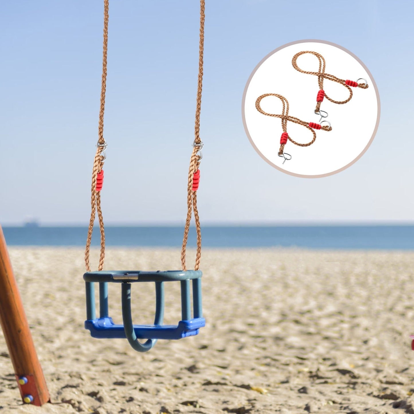 HONMEET 2Pcs Hammock Rope Strap 71.53X1.89X0.79in for Tree Swing and Chair