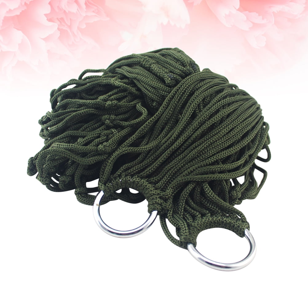 IDEANATEGRATE Nylon Hammock Bed for Sleeping and Camping in Green 1Set