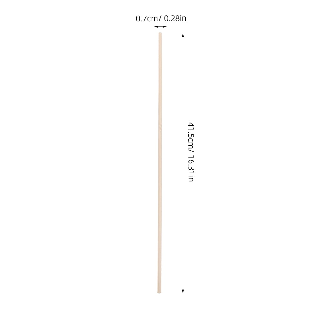 HONMEET Wooden Sticks for Crafts Bamboo Replacement Home Users 6Pcs