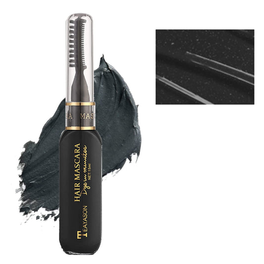 MIESCHER Black Temporary Hair Color Mascara for Girls & Women, Washable Hair Color Chalk for Children Party Cosplay (11#Black)