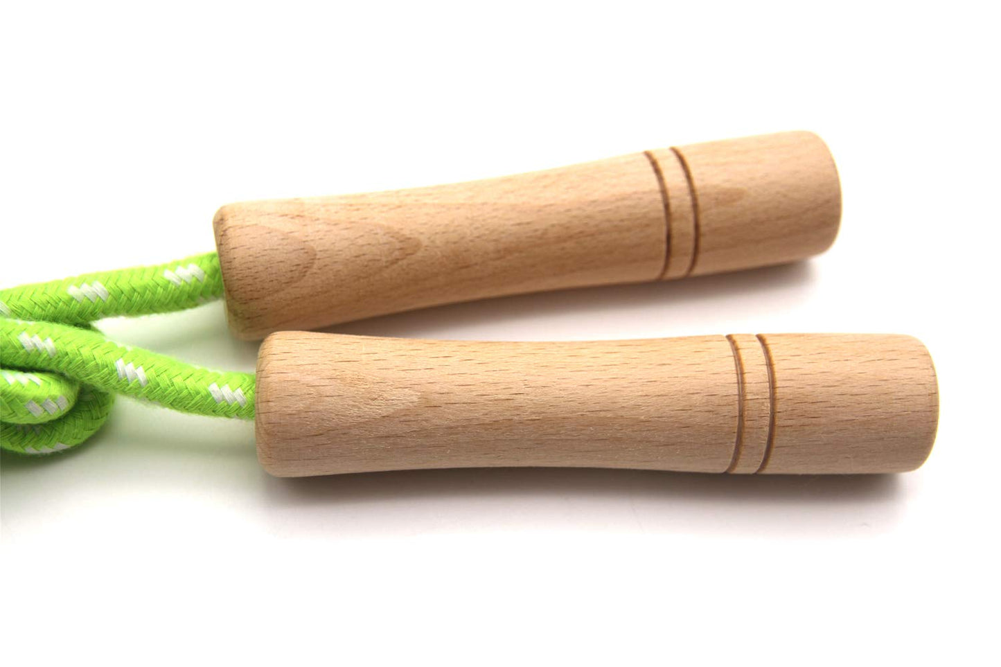 Cotton Jump Rope for Kids - Wooden Handle - Adjustable Cotton Braided Fitness Skipping Rope - Outdoor Fun Activity, Great Party Favor, Exercise Activity, Pack of 2 (Pink+Yellow)