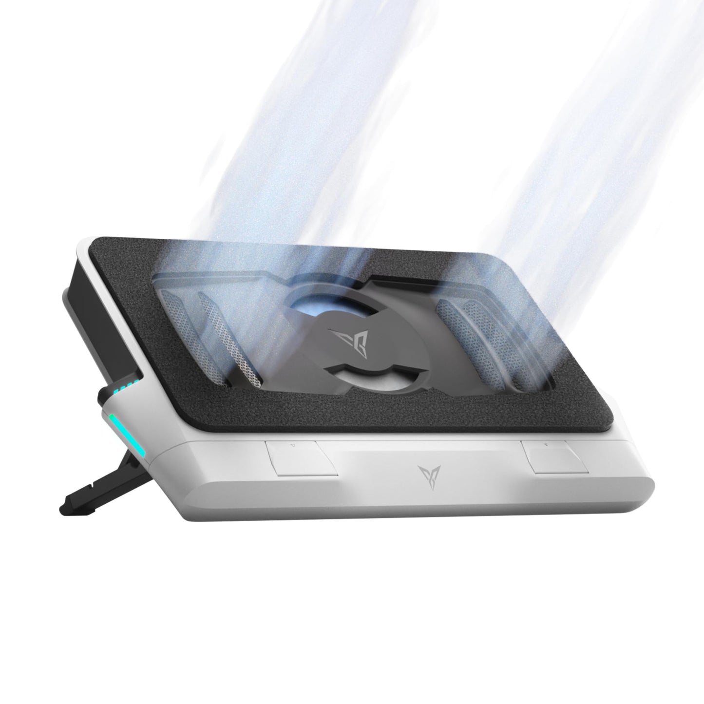 Flydigi BS2 Pro Laptop Cooling Pad RGB for 15.6-21 Inch, Wind-Pressure Closed-Loop Turbo-Fan with MAX 4000RPM, Triple Noise Reduction, Intelligent Temperature Control,4 Height Stands