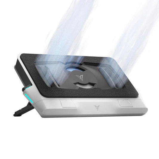 Flydigi BS2 Pro Laptop Cooling Pad RGB for 15.6-21 Inch, Wind-Pressure Closed-Loop Turbo-Fan with MAX 4000RPM, Triple Noise Reduction, Intelligent Temperature Control,4 Height Stands