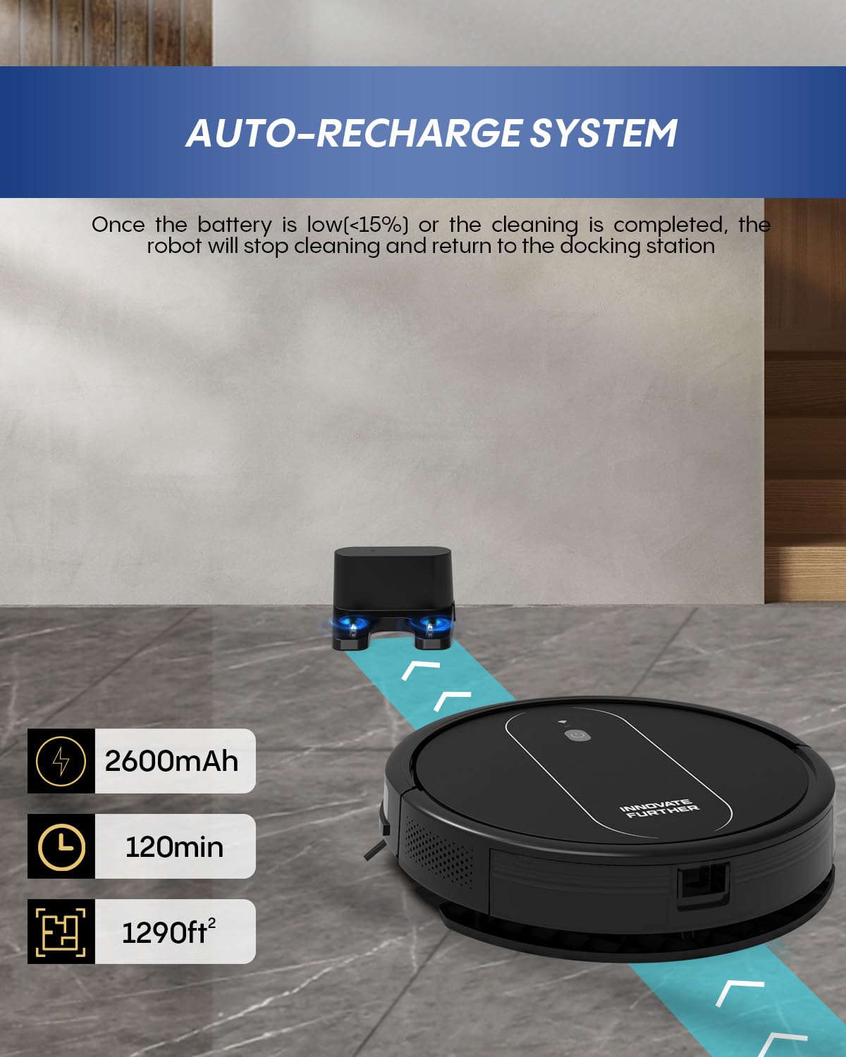 AZQQ Robot Vacuum and Mop: 2-in-1 Vacuum Robot 4000Pa Strong Suction & Alexa/APP Control & Central Brush & Self-Charging, Schedule Robot Vacuum Cleaner for Pet Hair, Hard Floor, Carpet