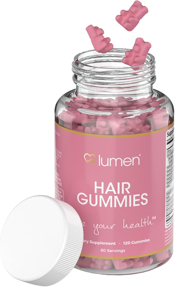 Hair Gummies for Women – with Biotin, Folate, Vitamins A, C, D & E – 120 Gummies – 60 Servings – Delicious, Non-GMO, Gluten-Free Formula (120 Count (Pack of 1))