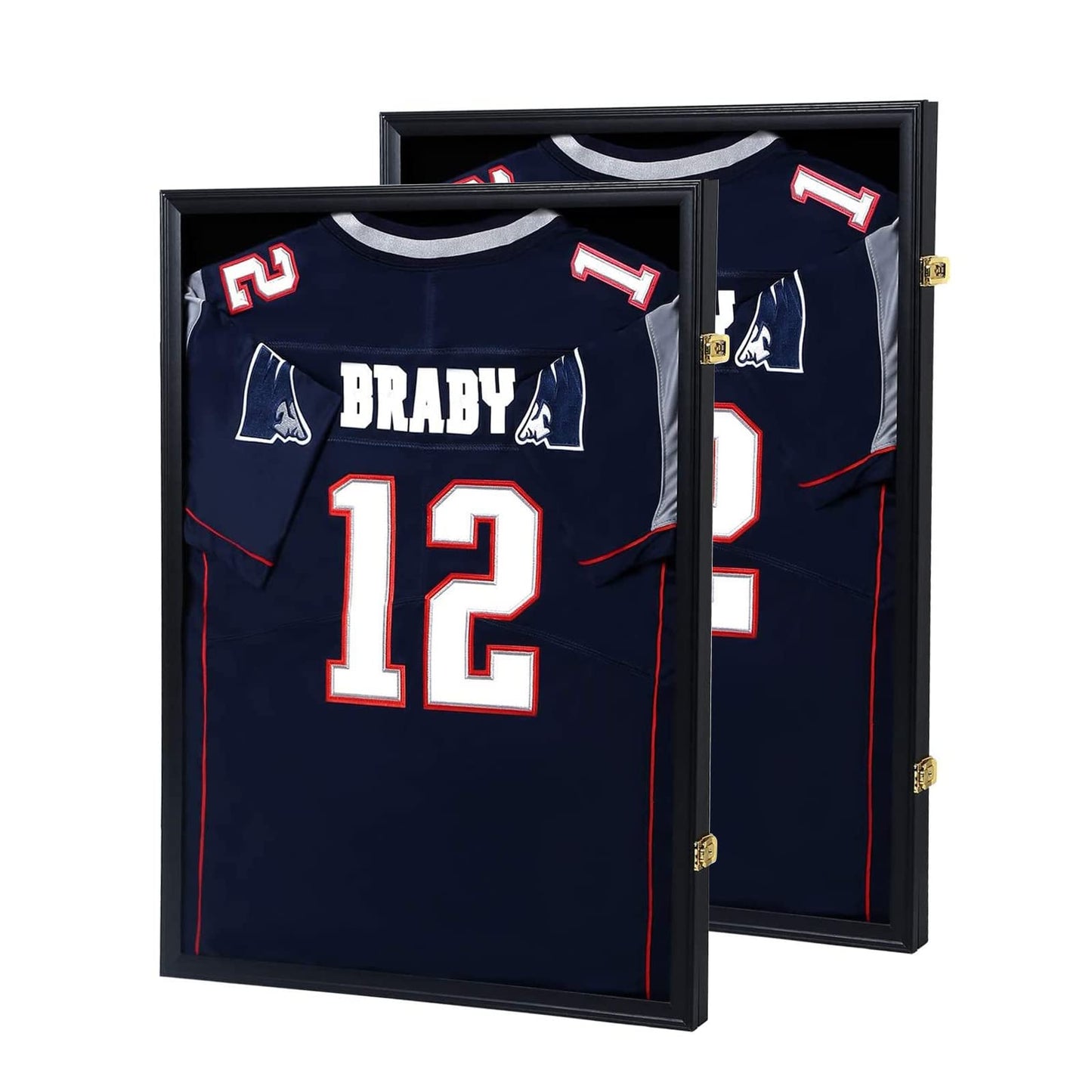 IHEIPYE Jersey Frame Display Case 2 Pack - Jersey Display Case - Large Sport Jersey Shadow Box with 98% Uv Protection Acrylic for Baseball Basketball Football Soccer Hockey Sport Shirt and Uniform