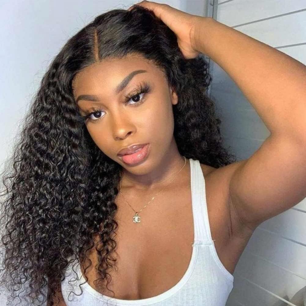 Besurina Kinky Curly Lace Front Wig Human Hair 13X4 Wear And Go Glueless Wigs Human Hair Pre Plucked With Baby Hair 22 Inch Hd D