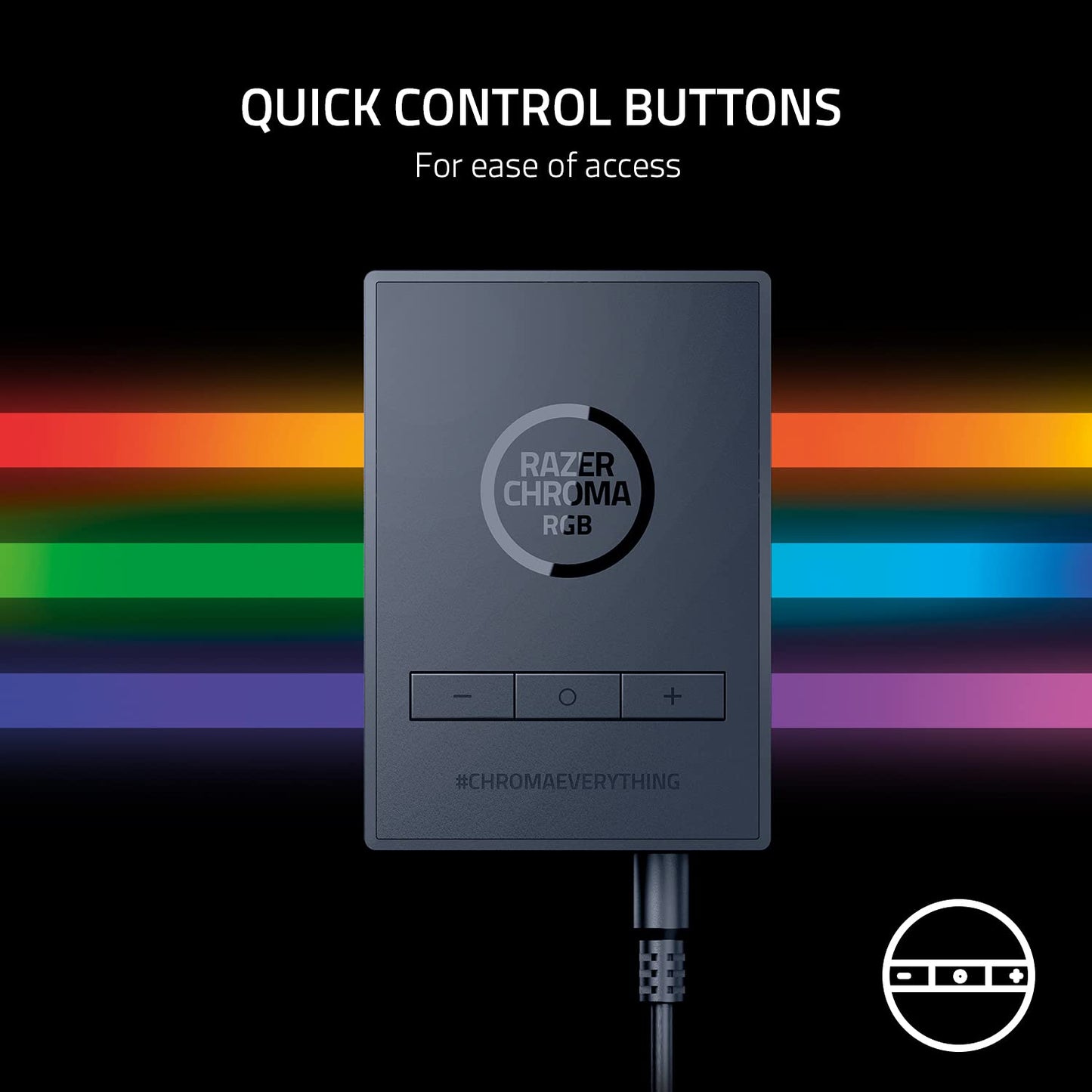 Razer Chroma Light Strip Set: Chroma RGB - 2 Wireless Modes - Plug and Play Integration - Quick Control Buttons - Mounting Brackets and Adhesives