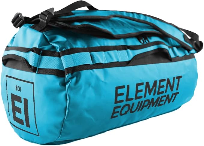 Element Equipment Trailhead Duffel Bag Shoulder Straps Waterproof Teal Large