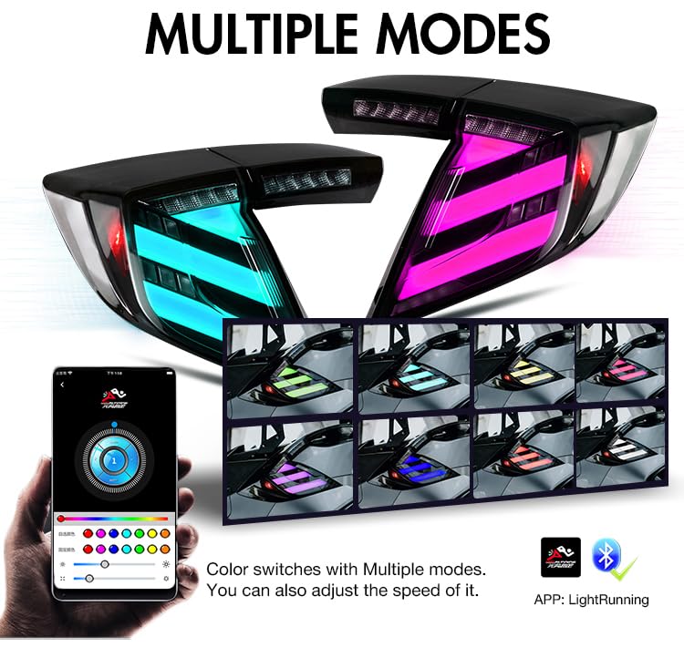 TT-ABC RGB Mods Tail light for Honda Civic Hatchback 2016-2021 (RGB for Hatchback)