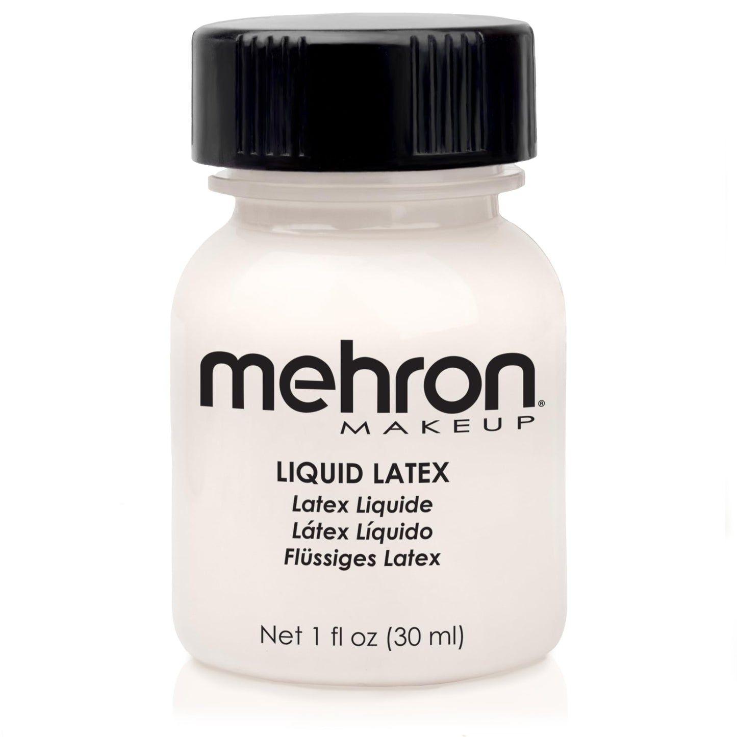 Mehron Makeup Liquid Latex | SFX Makeup | Halloween | Latex Glue for Skin | Prosthetic Glue 1 fl oz (30 ml) (Clear Flesh)