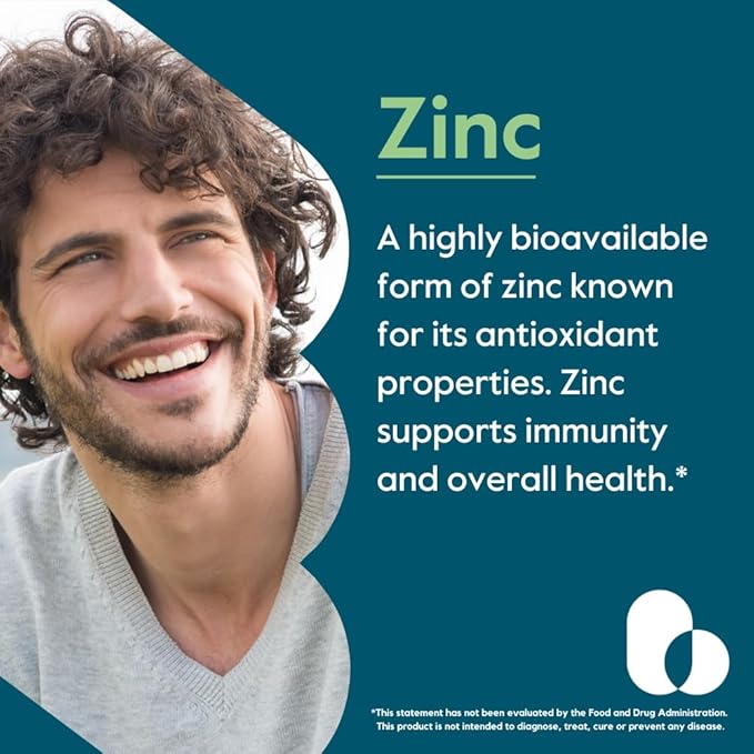 BESTVITE Zinc Chelate 50mg (240 Vegetarian Capsules) - No Stearates - No Dicalcium Phosphate - Vegan - Non GMO - Gluten Free